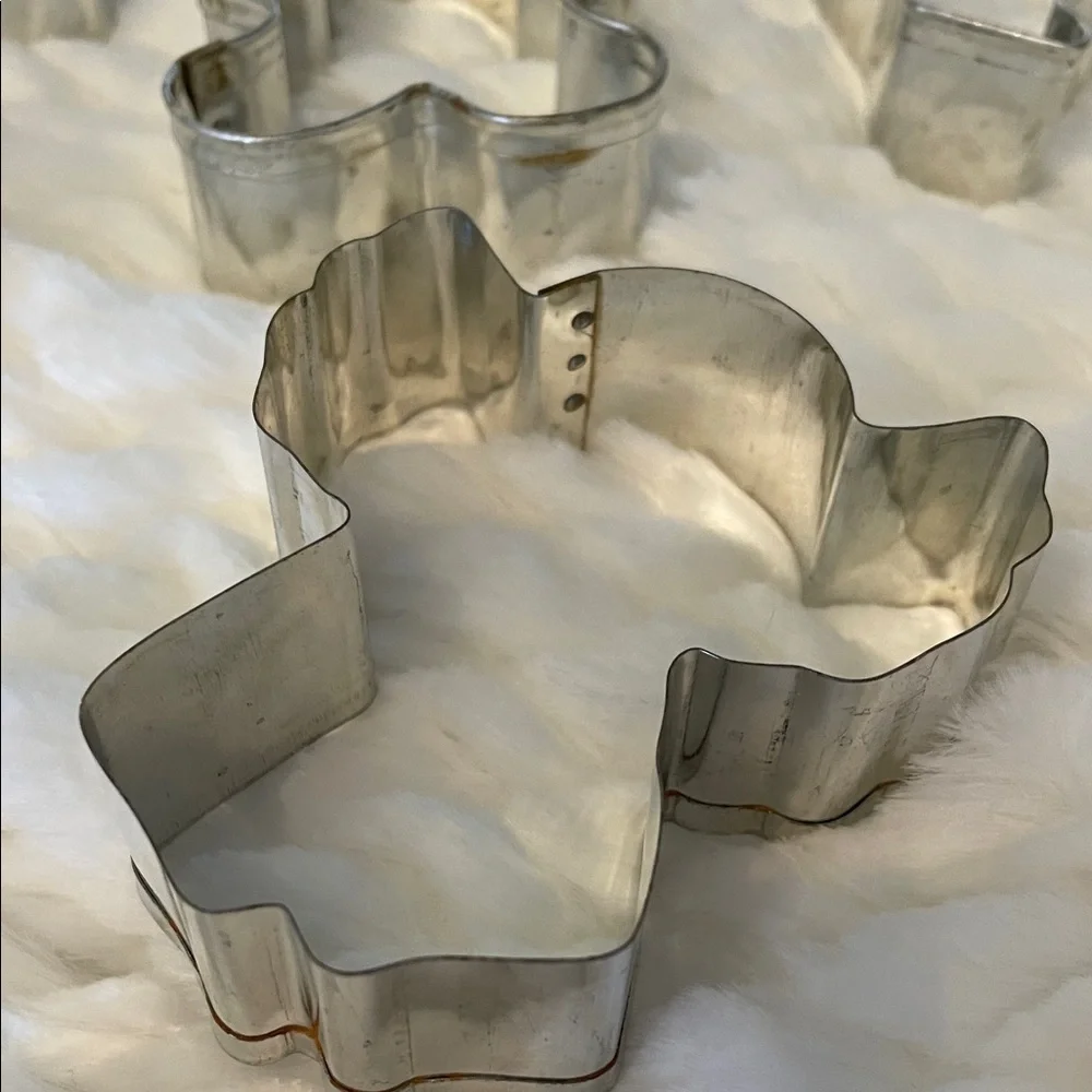 Set of Silver Cookie Cutters set of 9